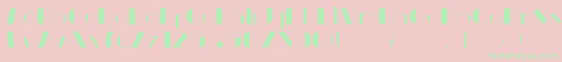 フォントPopeyetype – ピンクの背景に緑の文字
