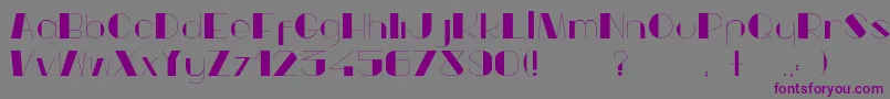 フォントPopeyetype – 紫色のフォント、灰色の背景