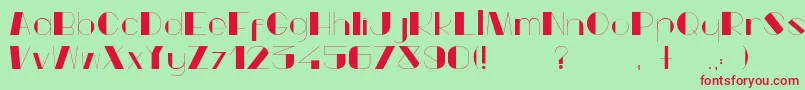 Popeyetype Font – Red Fonts on Green Background