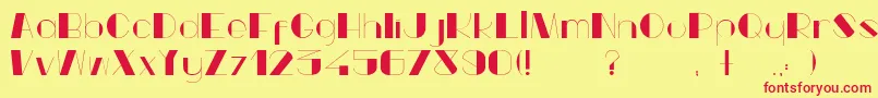 Popeyetype Font – Red Fonts on Yellow Background