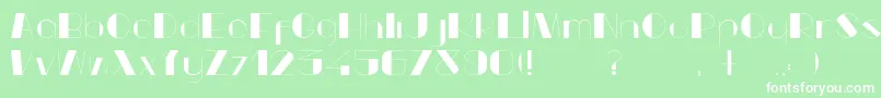 Popeyetype-Schriftart – Weiße Schriften auf grünem Hintergrund