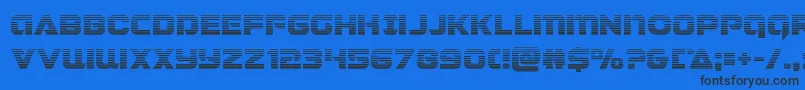 Jeebragrad Font – Black Fonts on Blue Background