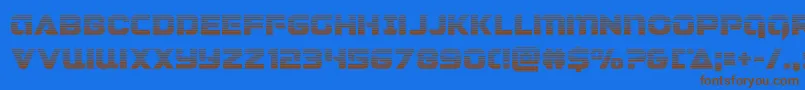 Jeebragrad-fontti – ruskeat fontit sinisellä taustalla