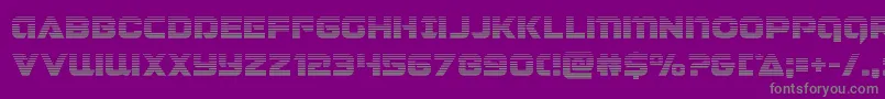 フォントJeebragrad – 紫の背景に灰色の文字