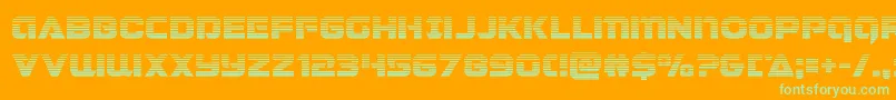 Jeebragrad Font – Green Fonts on Orange Background