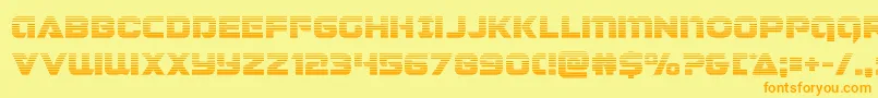 Jeebragrad Font – Orange Fonts on Yellow Background