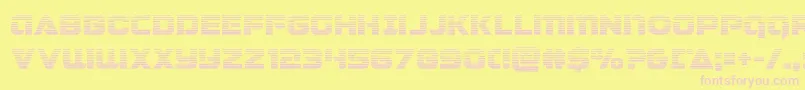 Jeebragrad-fontti – vaaleanpunaiset fontit keltaisella taustalla