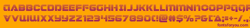 Jeebragrad-fontti – violetit fontit oranssilla taustalla