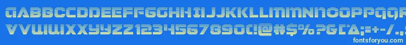 Jeebragrad Font – Yellow Fonts on Blue Background