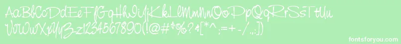 フォントCasualRegular – 緑の背景に白い文字