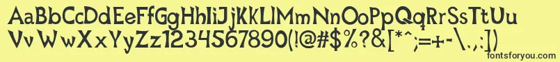More about Mischievous Font Mischievous Font – Black Fonts on Yellow Background