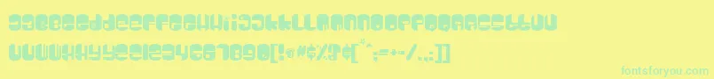 Galaxy Font – Green Fonts on Yellow Background