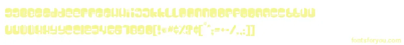 フォントGalaxy – 白い背景に黄色の文字