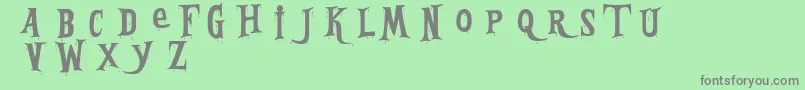 BleedingFreaksDemo Font – Gray Fonts on Green Background