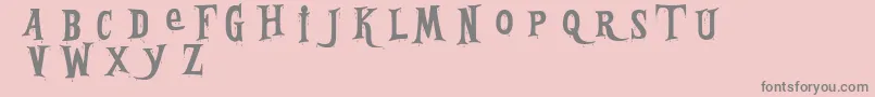 BleedingFreaksDemo Font – Gray Fonts on Pink Background