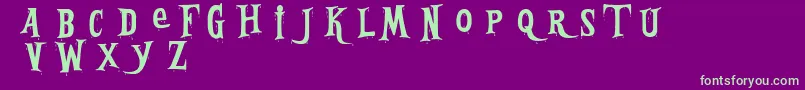 BleedingFreaksDemo Font – Green Fonts on Purple Background