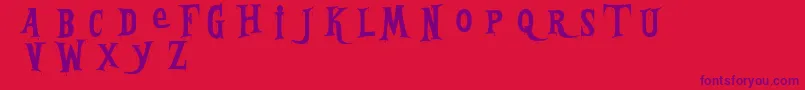 BleedingFreaksDemo Font – Purple Fonts on Red Background