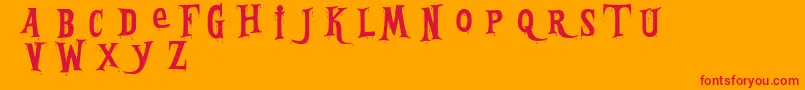 BleedingFreaksDemo Font – Red Fonts on Orange Background