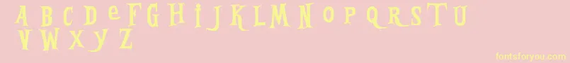 BleedingFreaksDemo Font – Yellow Fonts on Pink Background