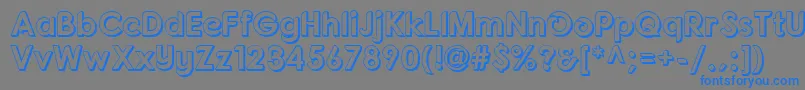 フォントFonartoXt – 灰色の背景に青い文字
