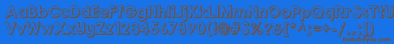 FonartoXt Font – Brown Fonts on Blue Background