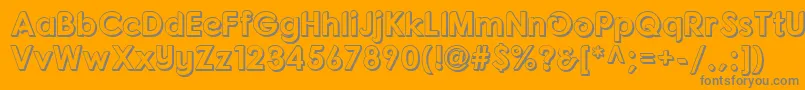 FonartoXt-Schriftart – Graue Schriften auf orangefarbenem Hintergrund