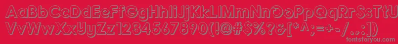 フォントFonartoXt – 赤い背景に灰色の文字