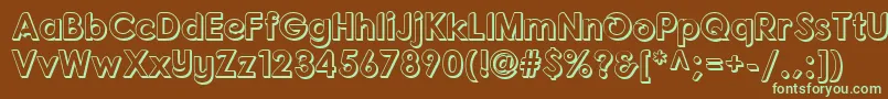 FonartoXt Font – Green Fonts on Brown Background