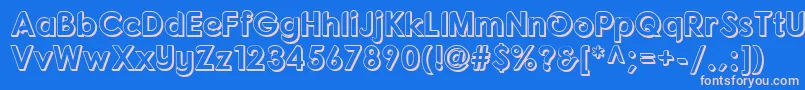FonartoXt Font – Pink Fonts on Blue Background