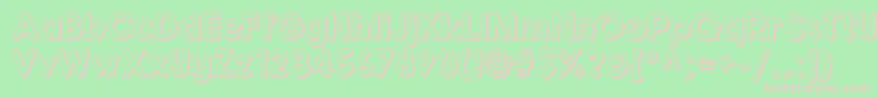 Fonte FonartoXt – fontes rosa em um fundo verde