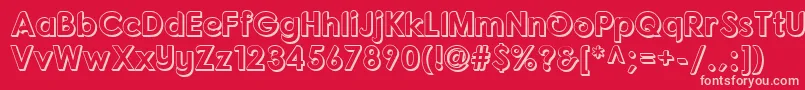 FonartoXt Font – Pink Fonts on Red Background