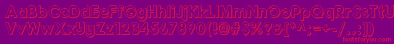 FonartoXt-Schriftart – Rote Schriften auf violettem Hintergrund