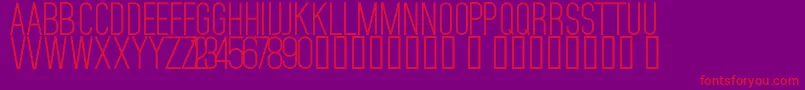 Czcionka Mojave – czerwone czcionki na fioletowym tle