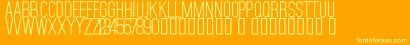 Czcionka Mojave – żółte czcionki na pomarańczowym tle
