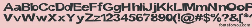 フォントSnott2000Bold – ピンクの背景に黒い文字