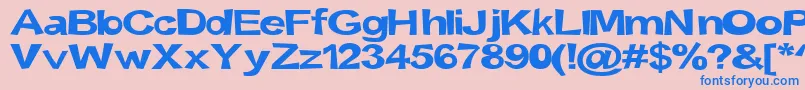 フォントSnott2000Bold – ピンクの背景に青い文字