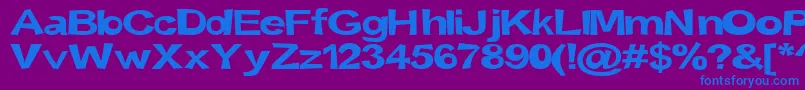 フォントSnott2000Bold – 紫色の背景に青い文字