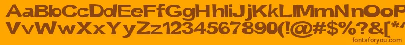 fuente Snott2000Bold – Fuentes Marrones Sobre Fondo Naranja