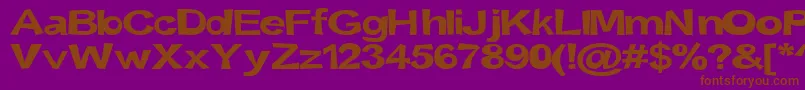 Snott2000Bold-fontti – ruskeat fontit violetilla taustalla