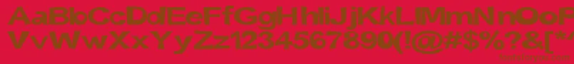 Snott2000Bold-Schriftart – Braune Schriften auf rotem Hintergrund
