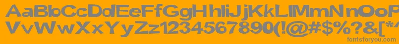 Snott2000Bold-fontti – harmaat kirjasimet oranssilla taustalla