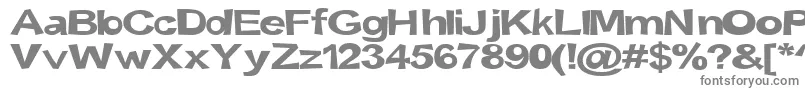 Snott2000Bold-fontti – harmaat kirjasimet valkoisella taustalla