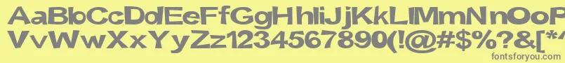 Snott2000Bold-Schriftart – Graue Schriften auf gelbem Hintergrund