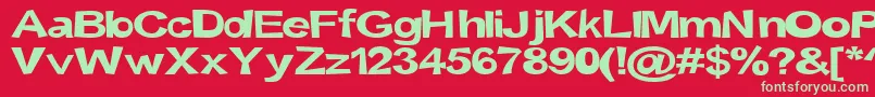 Snott2000Bold Font – Green Fonts on Red Background