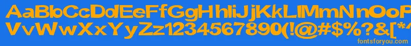 Snott2000Bold Font – Orange Fonts on Blue Background