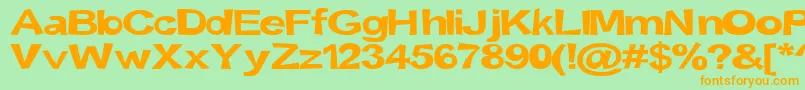 Snott2000Bold Font – Orange Fonts on Green Background