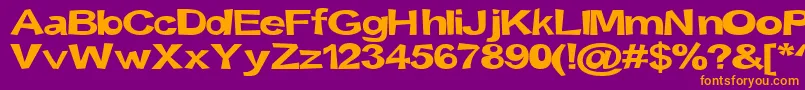 Snott2000Bold Font – Orange Fonts on Purple Background