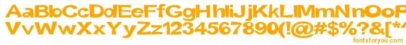 Snott2000Bold-Schriftart – Orangefarbene Schriften auf weißem Hintergrund