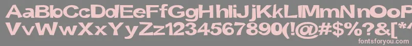 フォントSnott2000Bold – 灰色の背景にピンクのフォント