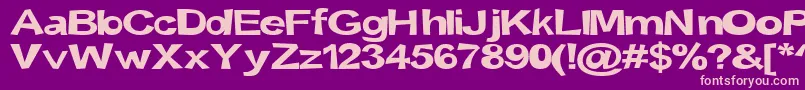 Snott2000Bold-Schriftart – Rosa Schriften auf violettem Hintergrund
